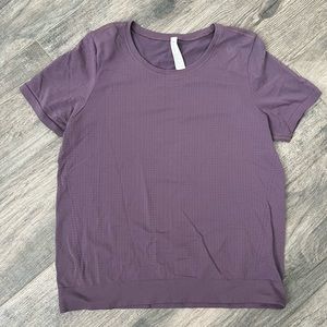 Athleta vented purple short sleeve shirt size large